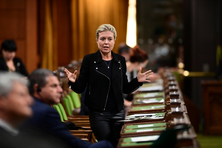 Conservative MP Michelle Rempel Garner asks a question in the House of Commons on Oct. 23, 2020.