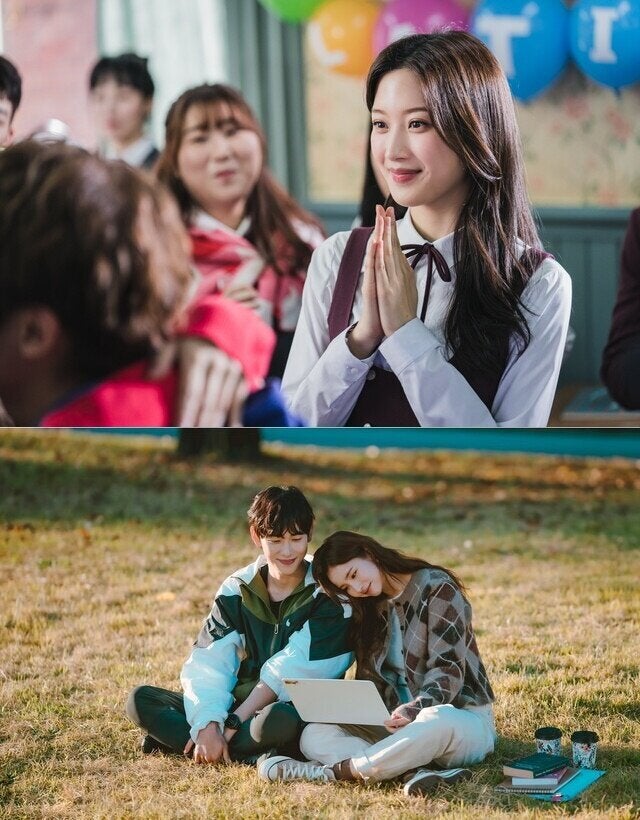 티브이엔 드라마 '여신강림' (위), 제이티비시 '런온' (아래)