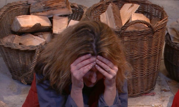 Victoria Derbyshire in the I'm A Celebrity castle