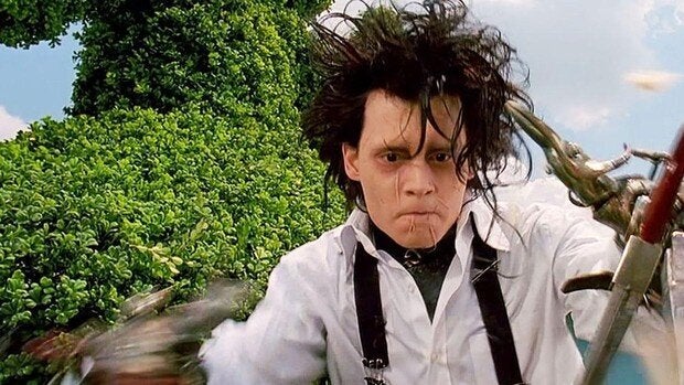 Johnny Depp, en 'Eduardo Manostijeras'.