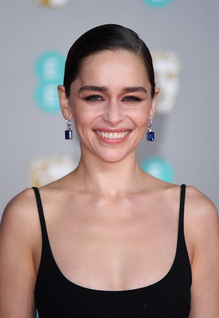 Emilia Clarke at the Baftas earlier this year