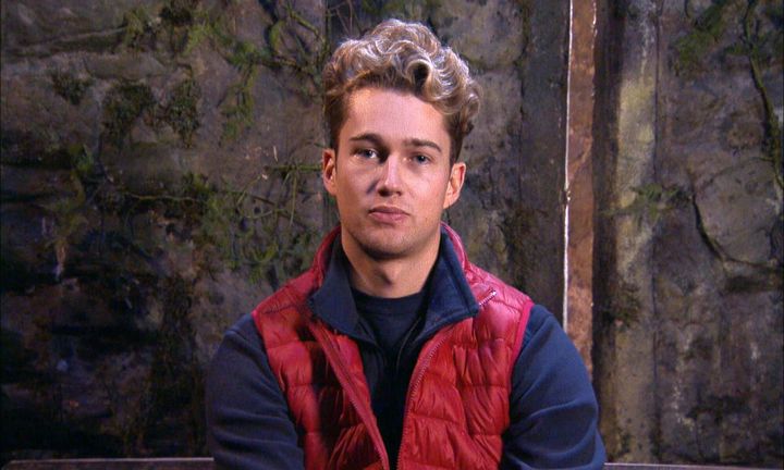 AJ Pritchard's hair is still looking pretty immaculate, despite the conditions in the I'm A Celebrity castle