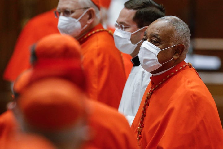 Newly-created Cardinal, US Archbishop Wilton Gregory of Washington, attends a Pope's consistory to create 13 new cardinals, o
