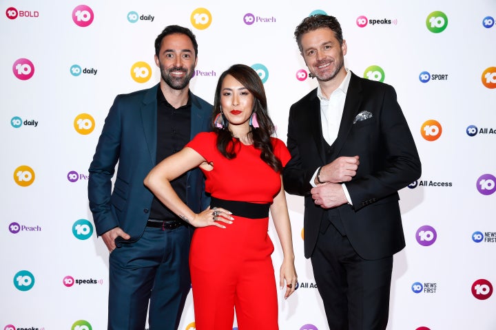 Could the 'renowned chef' be MasterChef judges Andy Allen (L) or Jock Zonfrillo (R)? Pictured here with co-star Melissa Leong. 