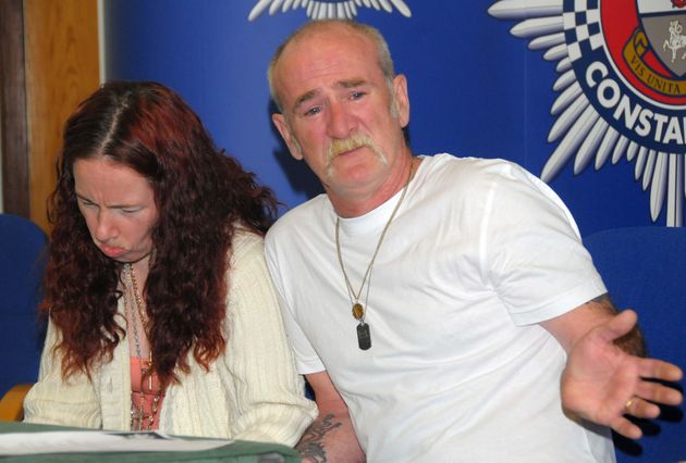 Mick Philpott and wife Mairead speak to the media at Derby Conference Centre, Derby following the fire at their home.