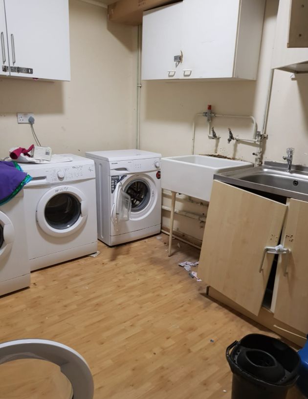 Part of the communal washing area, which serves around 40 women and young children.