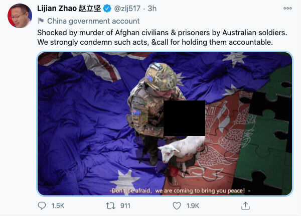 China Refuses To Apologise For Doctored Tweet Of Australia Soldier ...