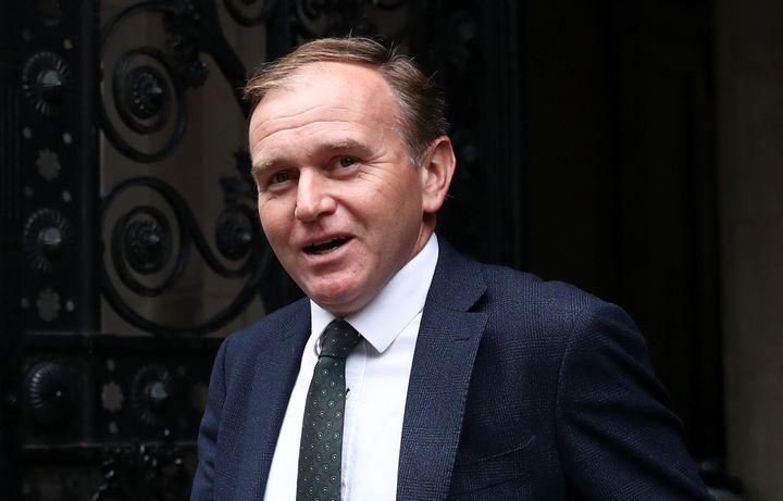 Secretary of State for Environment, Food and Rural Affairs George Eustice leaves a Cabinet meeting at Downing Street
