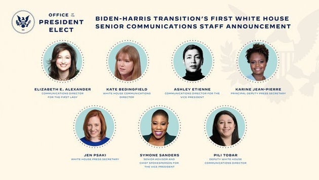 Biden sceglie 7 donne per comunicare la sua Casa Bianca Biden sceglie 7 donne per comunicare la sua Casa Bianca