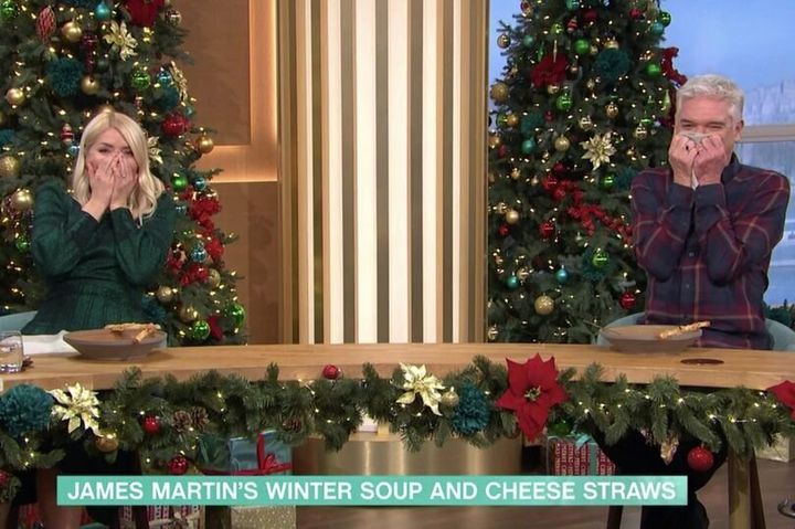 Holly Willoughby and Phillip Schofield were in stitches at the blunder