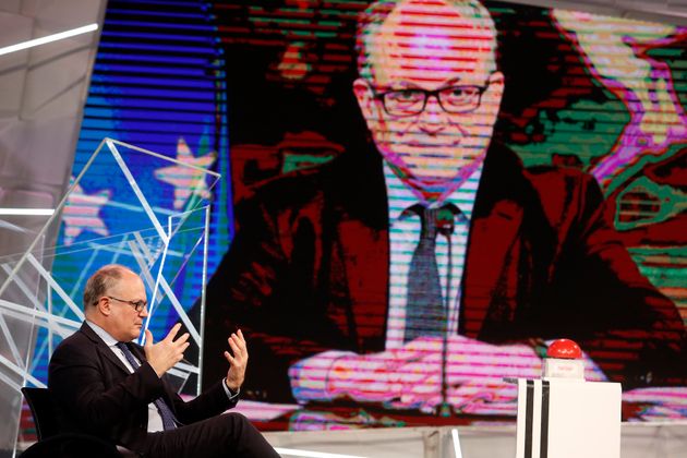 Italian Economy Minister Roberto Gualtieri appears as a guest on the new ReStart talk show.  Rome...