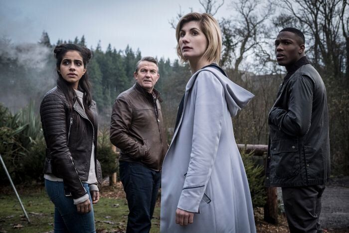 Bradley Walsh (middle left) and Tosin Cole (right) have already left Doctor Who