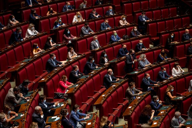 ROME, ITALY - JULY 1: Italian MPs in protective masks attend weekly Question Time ...