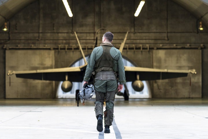 Un militar del Ejército del Aire español.