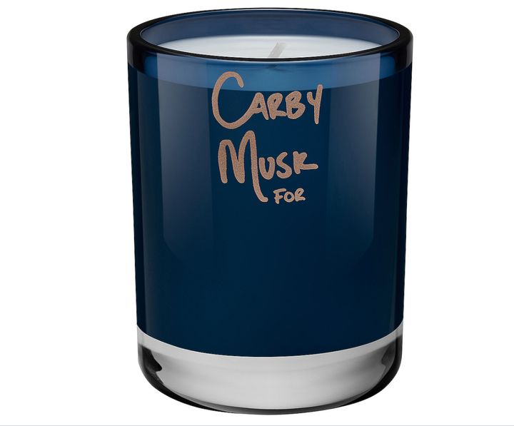 Drake's "Carby Musk" candle, which smells like him.