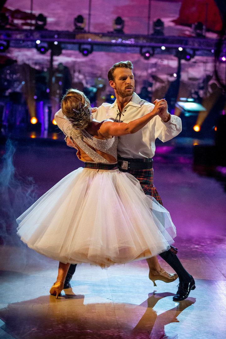 JJ Chalmers and Amy Dowden during last week's Strictly live show
