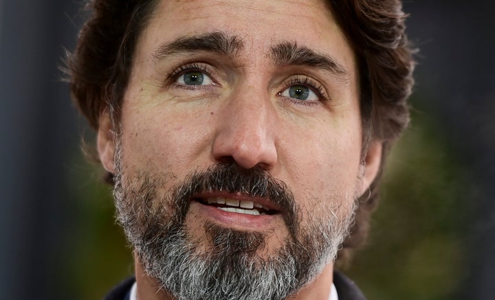 Prime Minister Justin Trudeau holds a press conference at Rideau Cottage during the COVID pandemic in Ottawa on Dec. 1, 2020.