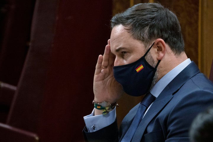 Santiago Abascal en una intervención en el Congreso de los Diputados en octubre de 2020.