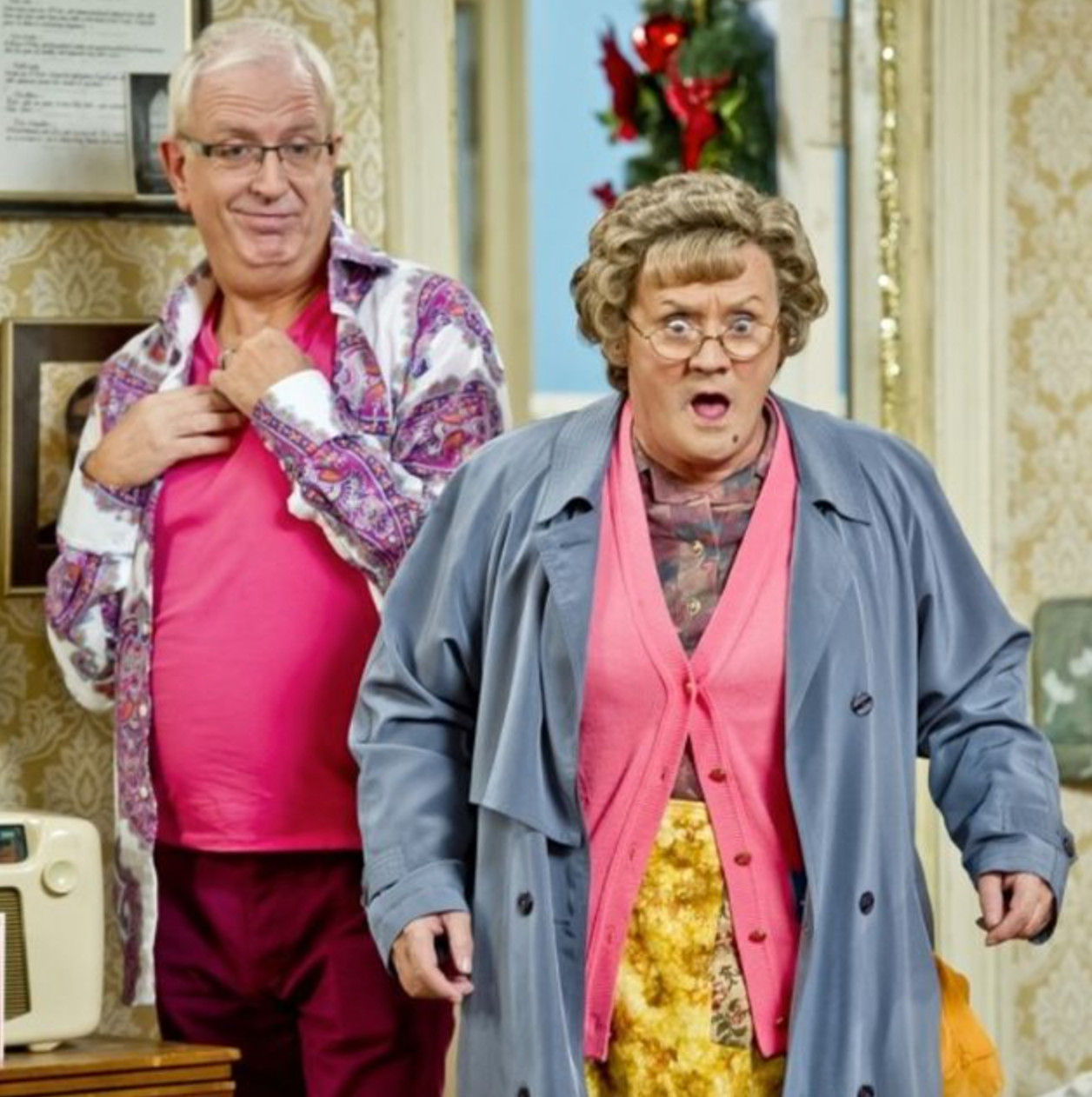 Mrs. Brown and her gay son Rory, played by Rory Cowan until 2017.