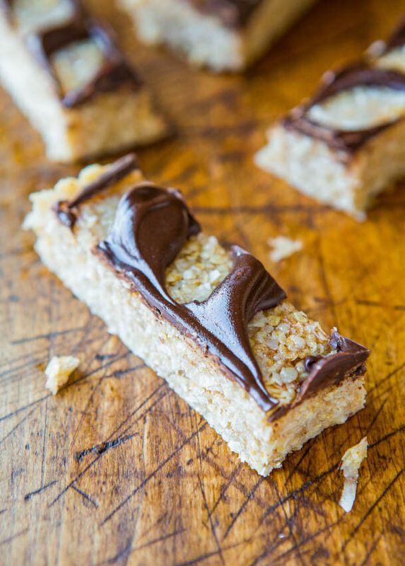 No-Bake Samoas Cookie Granola Bars from Averie Cooks