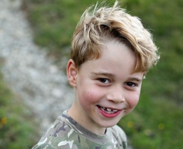 Prince George, in an image posted on his seventh birthday.