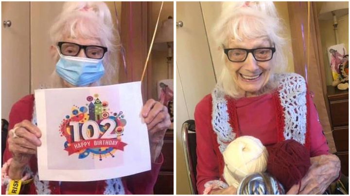 102歳の誕生日を祝うアンジェリーナ・フリードマンさん