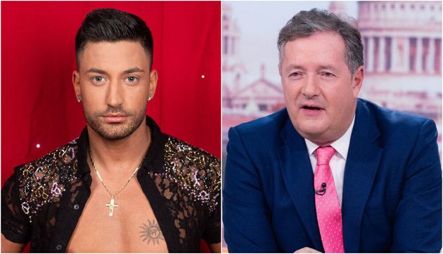 Giovanni Pernice and Piers Morgan