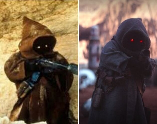 Los jawas, en el 'Episodio IV' de 1977 y en 'The Mandalorian'.