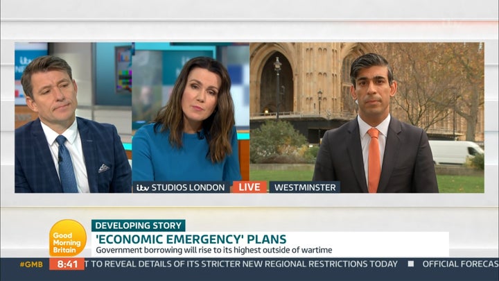 Ben Shephard and Susanna Reid spoke to Rishi Sunak on Good Morning Britain