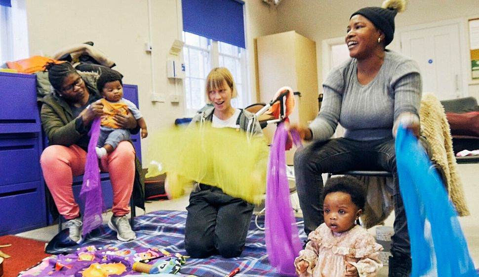 Mums at a drop-in session at The Magpie Project, which works to support families with children under five living in temporary