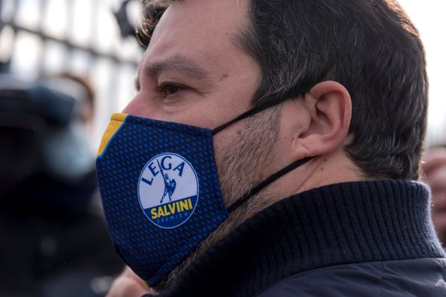 ROME, ITALY - DECEMBER 1: Lega party leader Matteo Salvini conducts an inspection of the Archaeological ...