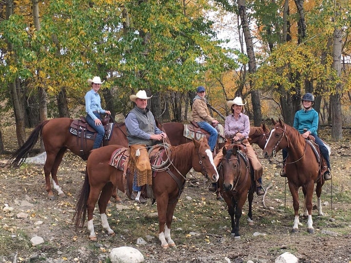 La famille White sur leur ranch.