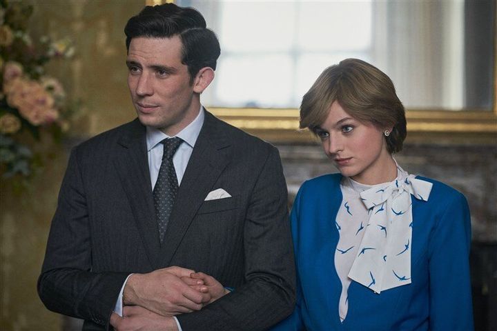 Josh O'Connor and Emma Corrin play Prince Charles and Princess Diana in The Crown