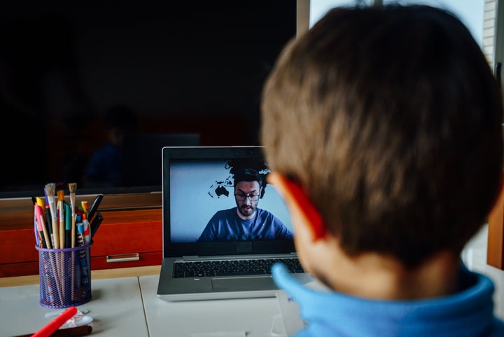 Schools have had to turn to online teaching in some cases during the pandemic (file picture)