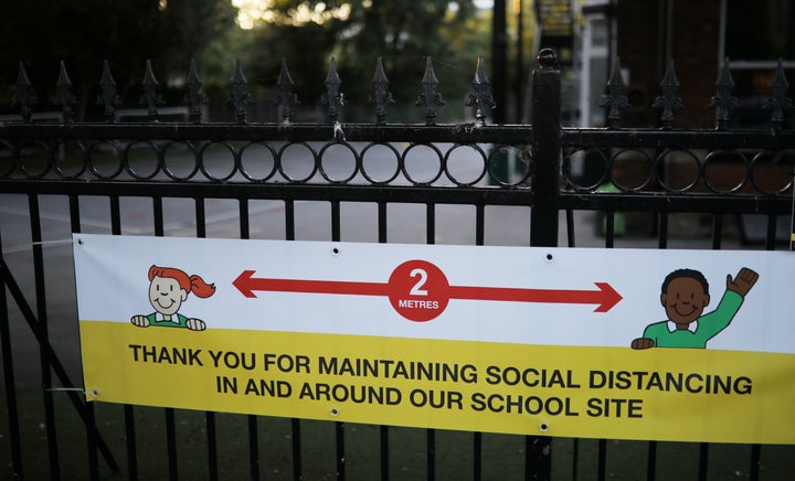 Parents says schools are trying to manage social distancing but it's almost impossible to do so (file picture)