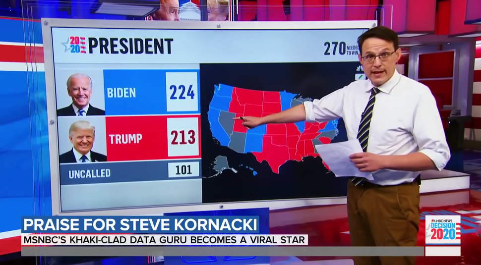 MSNBC's Steve Kornacki's electoral math was too hot to handle for some. 