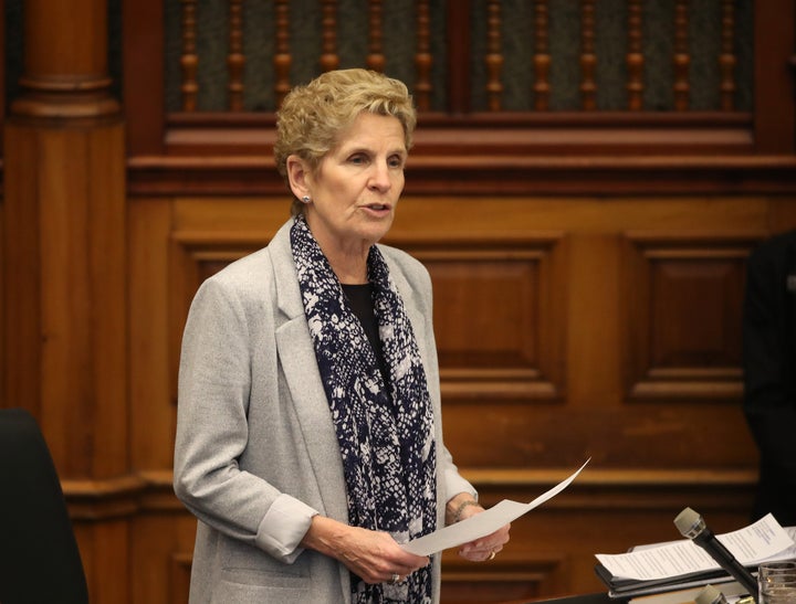 MPP Kathleen Wynne speaks at Queen's Park in Toronto on March 5, 2020.