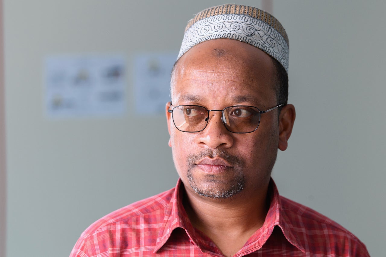 Al Noor Mosque shooting survivor Osman Ahmed looks on following a press conference at Al Noor Mosque on Dec. 8, 2020, in Christchurch, New Zealand.