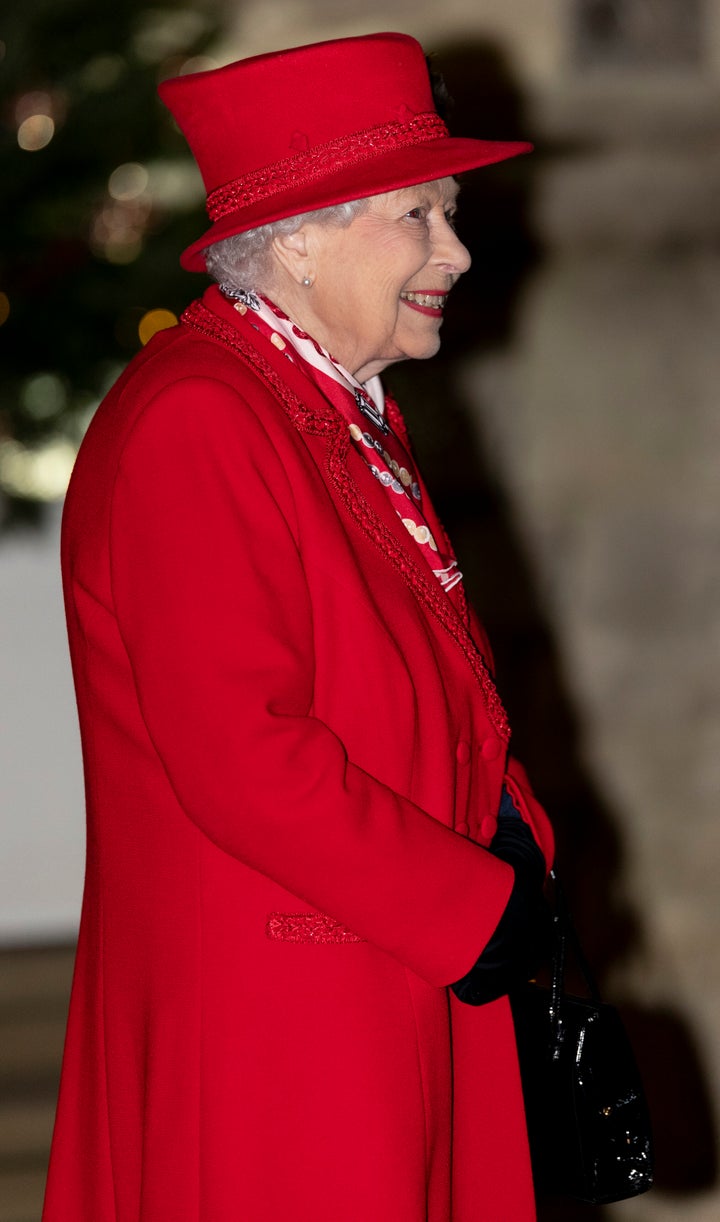 Queen Elizabeth II at Windsor Castle on Tuesday.