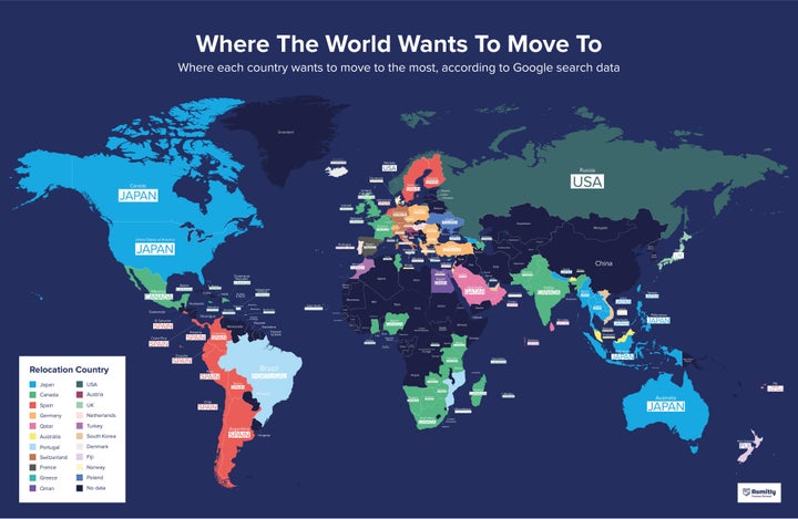 移住したい国ランキング