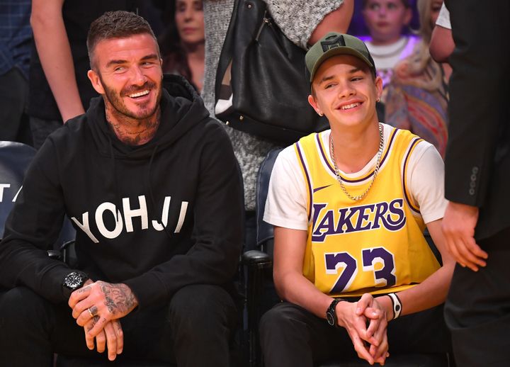 David Beckham and his son Romeo pictured last year