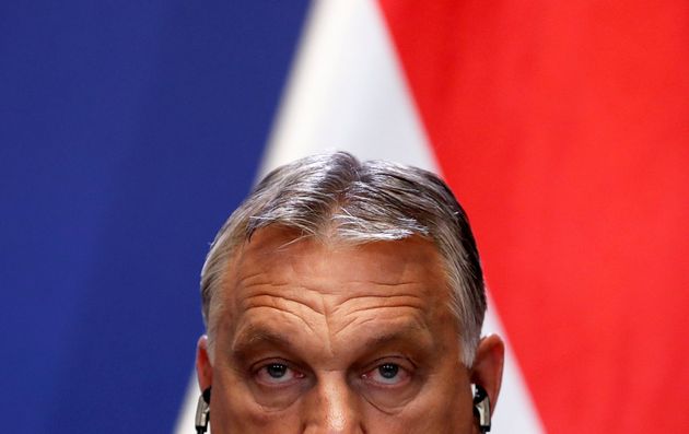 Hungarian Prime Minister Viktor Orban holds a joint press conference with Slovak Prime Minister Igor ...