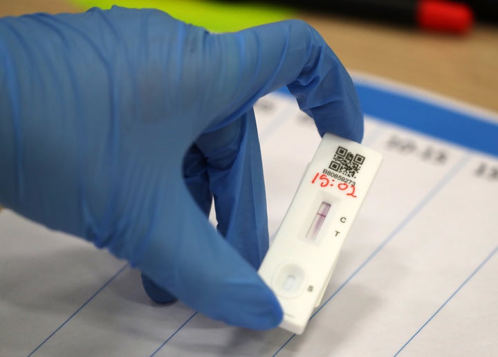 A lateral flow antigen test