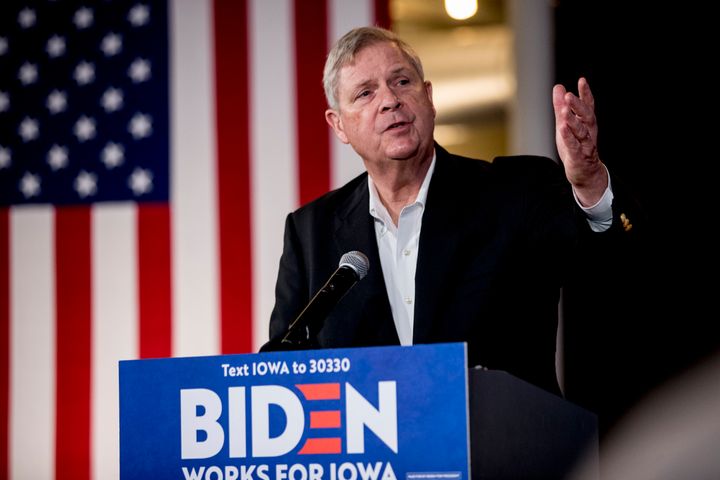 Former Secretary of Agriculture Tom Vilsack campaigned for Joe Biden in Iowa.