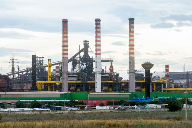 TARANTO, ITALY - APRIL 05: General views of the Ilva plant on April 05, 2020 in Taranto, Italy.  (Photo by...