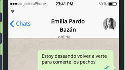 El 'WhatsApp' más hot de Pérez Galdós y Pardo