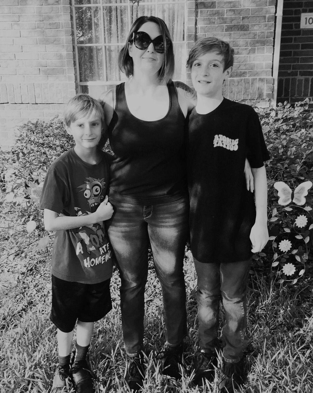Holly Barentine with her two sons. Hayden is left.
