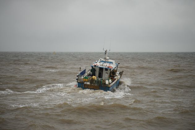 A fishing boat that sails from Bridlington Harbor in the northeast of ...