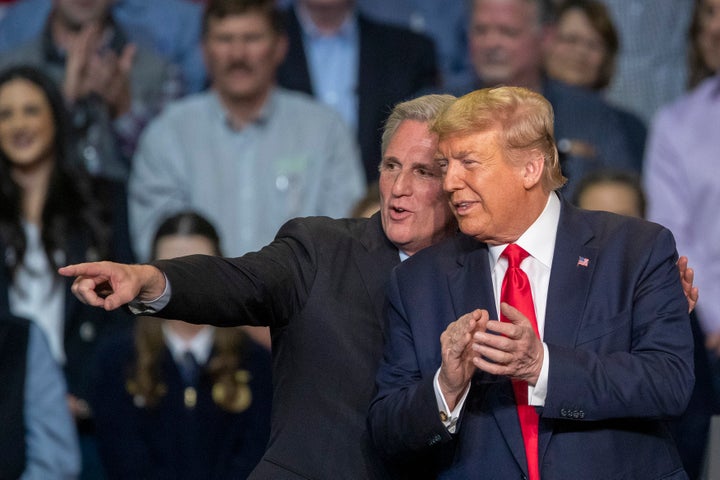 Like a majority of the House GOP Conference, House Minority Leader Kevin McCarthy (R-Calif.), seen here at left, knows who's boss.