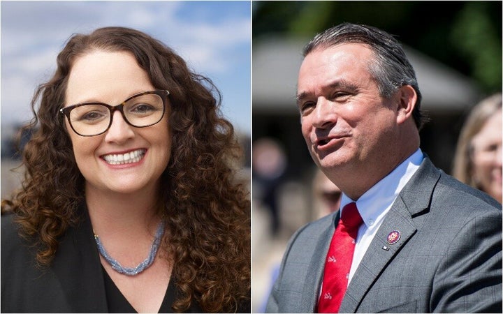 Progressives had high hopes that Democrat Kara Eastman (left) would unseat Republican Rep. Don Bacon in an Omaha, Nebraska-area House seat, but she fell short.